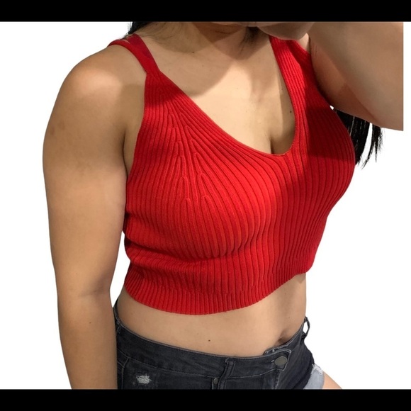 SHEIN Sleeveless Red Summer Cropped Top Size Small - Picture 7 of 7